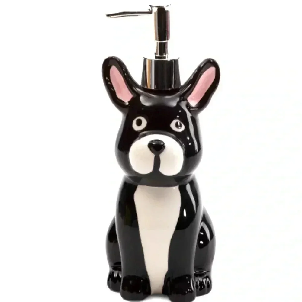 Pug Dog Soap Pump Bottle Black By Isaac Jacobs New In Box Dog Lover Quirky Fun